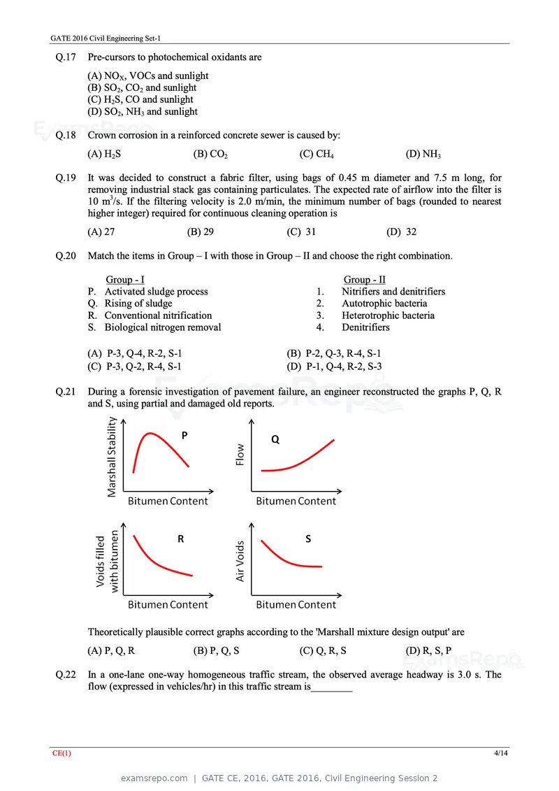 GATE CE 2016 question paper, GATE 2016, Civil Engineering Session 2, page 7 of 39
