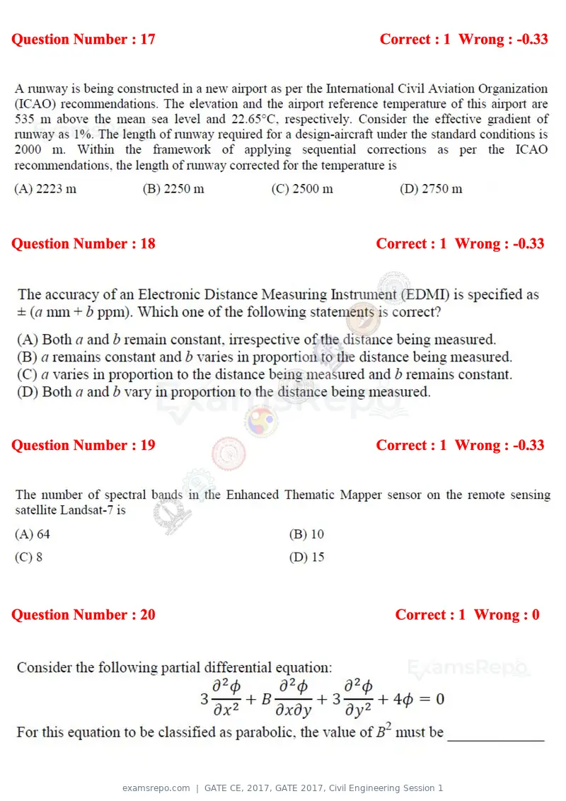 GATE CE 2017 question paper, GATE 2017, Civil Engineering Session 1, page 6 of 26