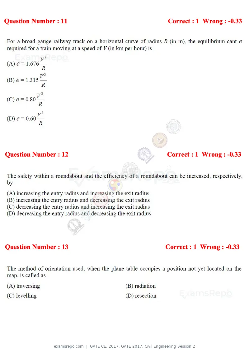 GATE CE 2017 question paper, GATE 2017, Civil Engineering Session 2, page 5 of 27