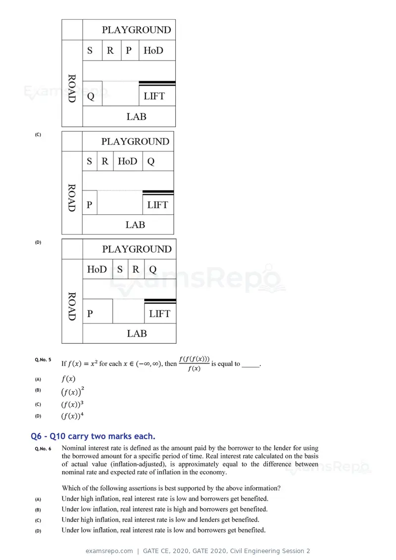 GATE CE 2020 question paper, GATE 2020, Civil Engineering Session 2, page 23 of 40