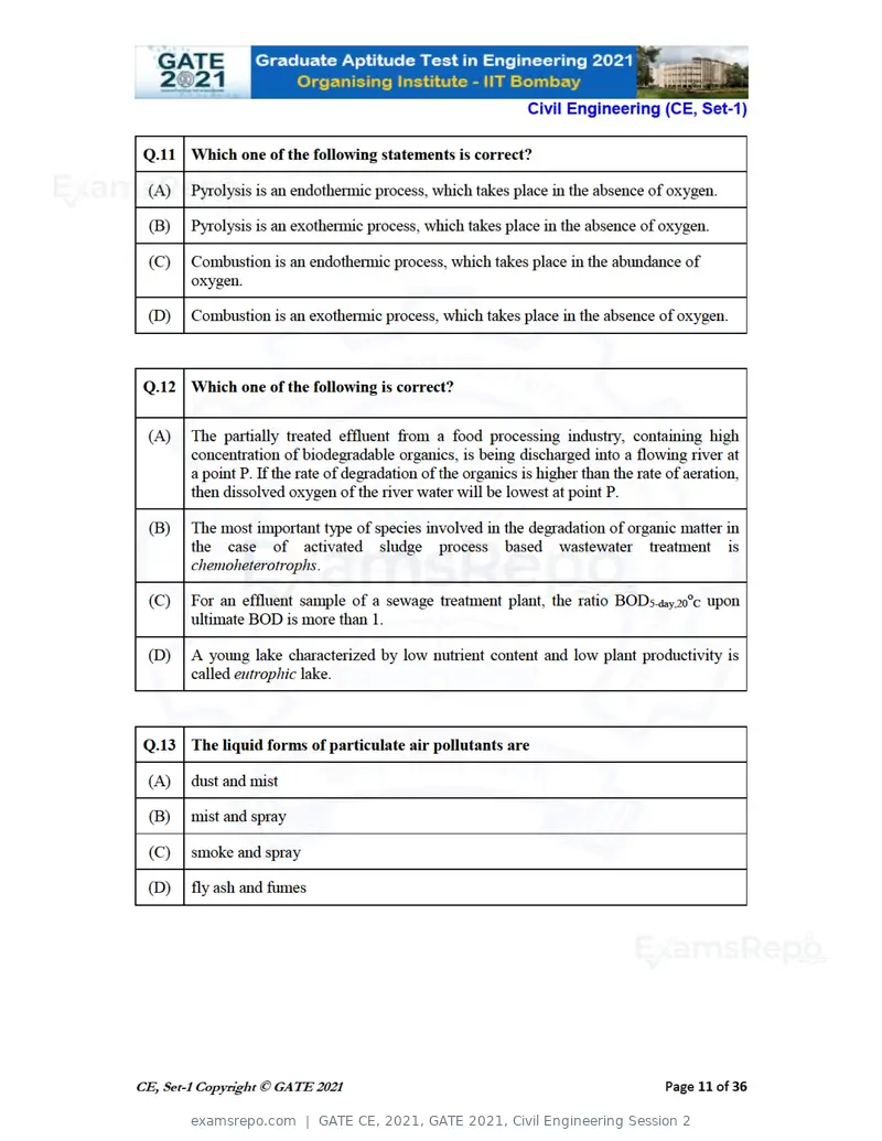 GATE CE 2021 question paper, GATE 2021, Civil Engineering Session 2, page 12 of 77
