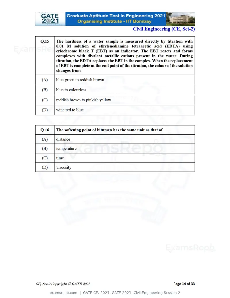 GATE CE 2021 question paper, GATE 2021, Civil Engineering Session 2, page 55 of 77