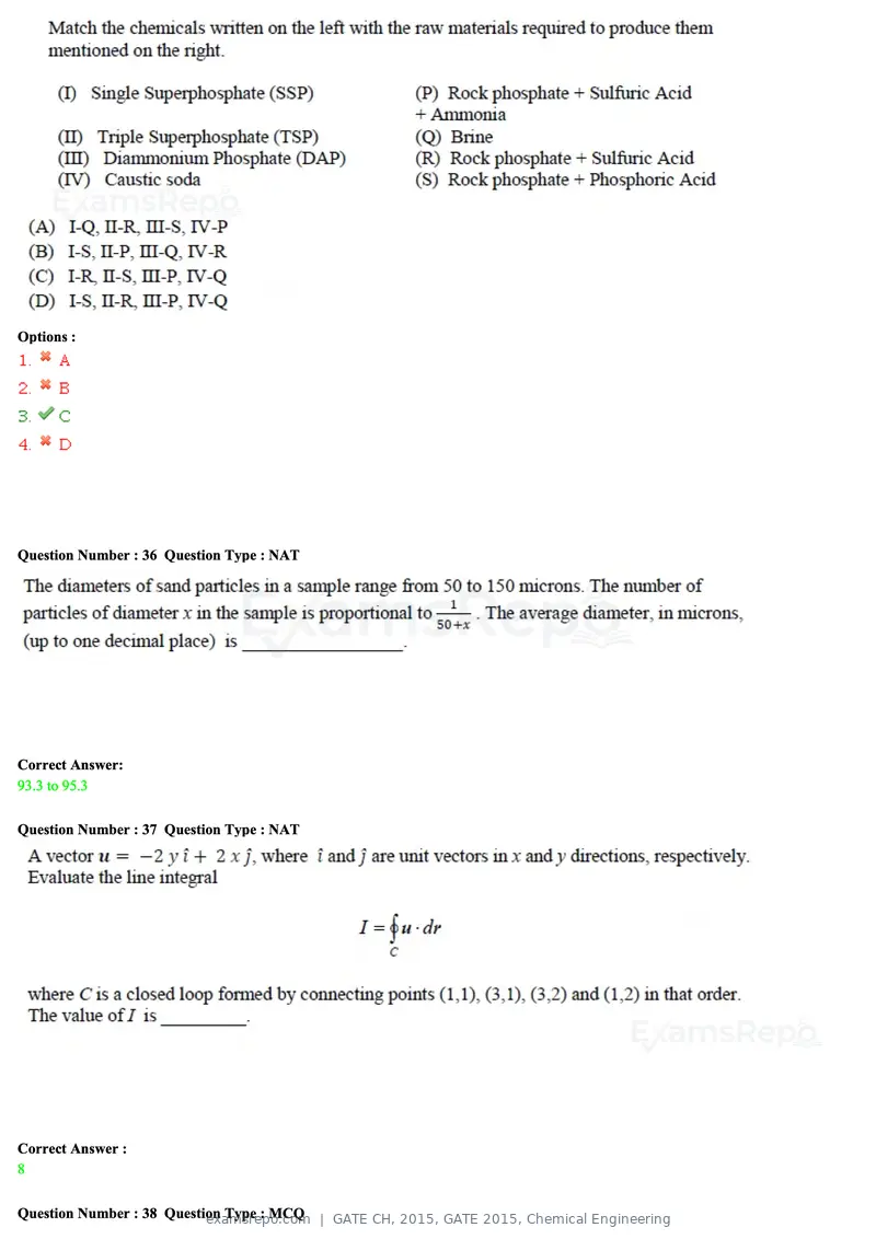 GATE CH 2015 question paper, GATE 2015, Chemical Engineering, page 13 of 27