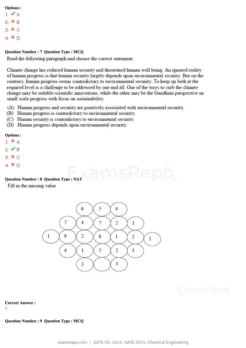 GATE CH 2015 question paper, GATE 2015, Chemical Engineering, page 3 of 27