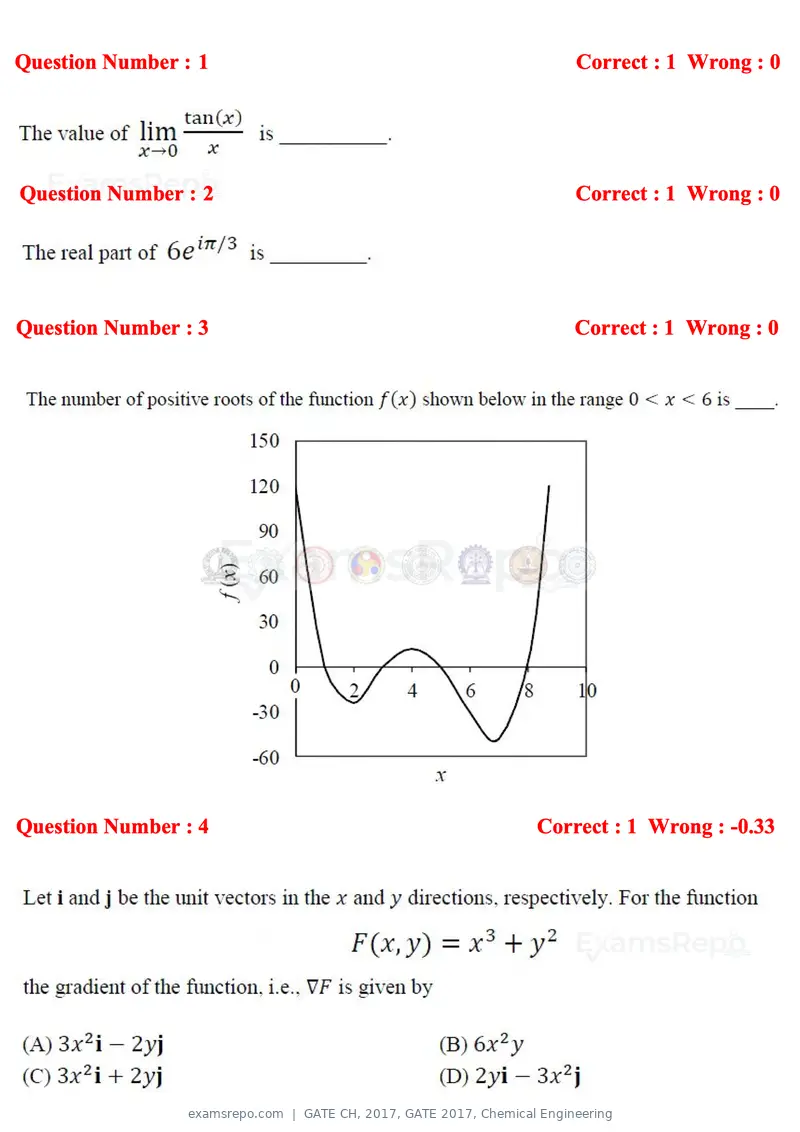 GATE CH 2017 question paper, GATE 2017, Chemical Engineering, page 2 of 24