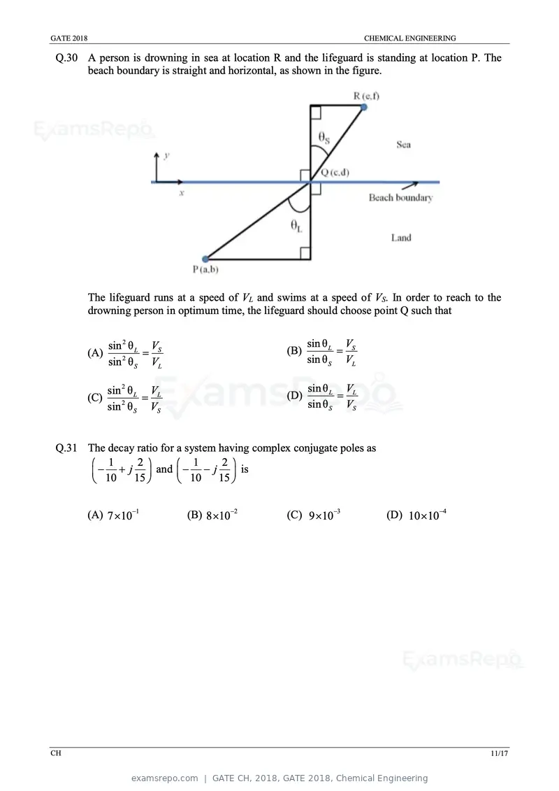 GATE CH 2018 question paper, GATE 2018, Chemical Engineering, page 13 of 22