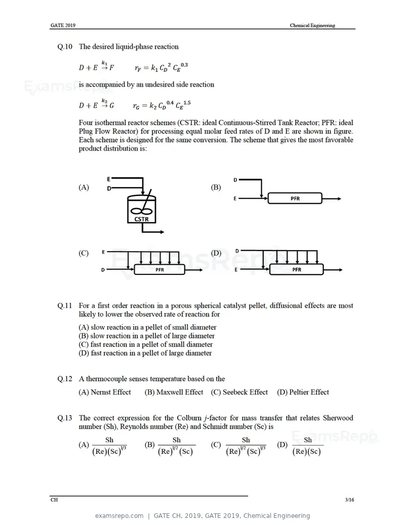 GATE CH 2019 question paper, GATE 2019, Chemical Engineering, page 6 of 22