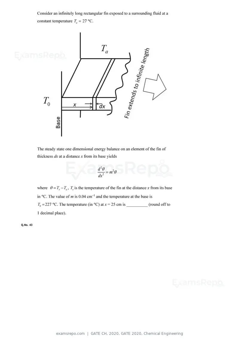 GATE CH 2020 question paper, GATE 2020, Chemical Engineering, page 20 of 27