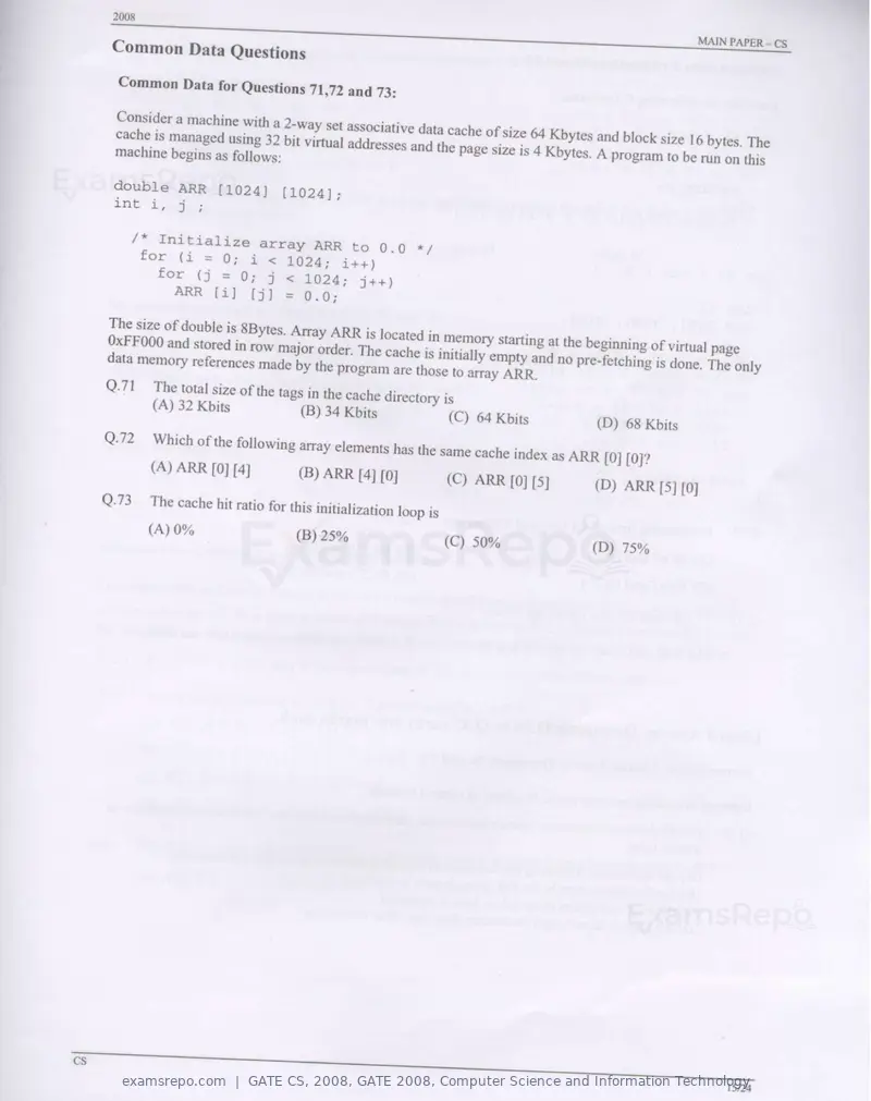 GATE CS 2008 question paper, GATE 2008, Computer Science and Information Technology, page 15 of 18