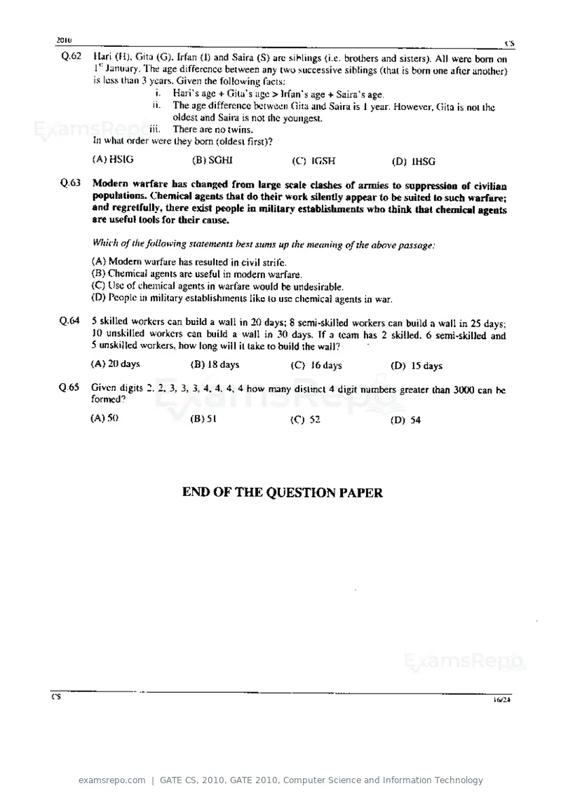 GATE CS 2010 question paper, GATE 2010, Computer Science and Information Technology, page 16 of 24