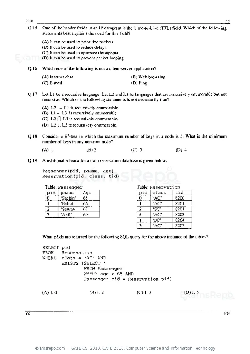 GATE CS 2010 question paper, GATE 2010, Computer Science and Information Technology, page 4 of 24