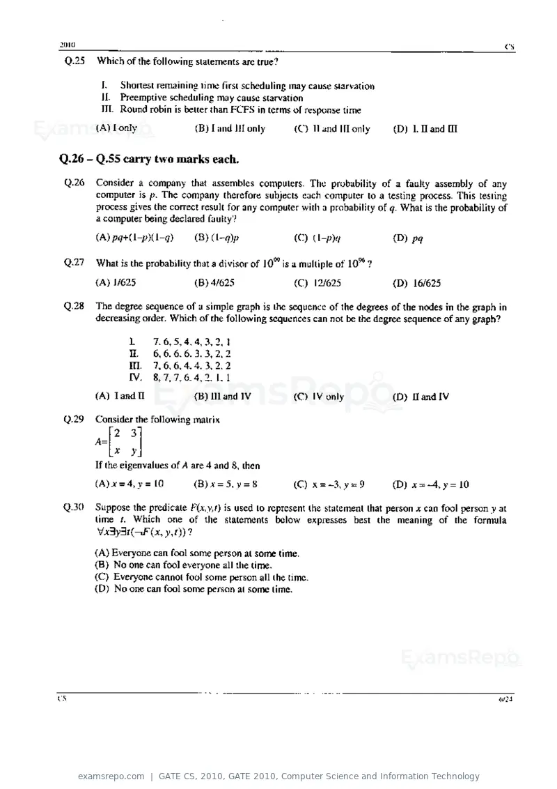 GATE CS 2010 question paper, GATE 2010, Computer Science and Information Technology, page 6 of 24