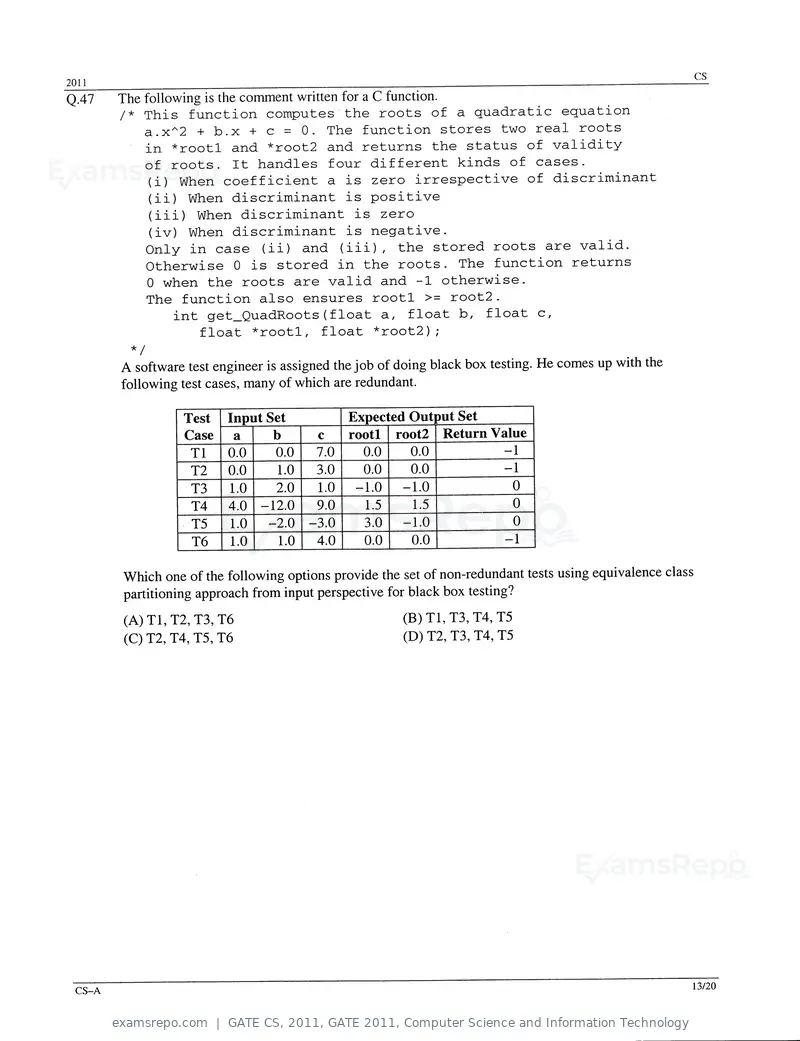 GATE CS 2011 question paper, GATE 2011, Computer Science and Information Technology, page 13 of 17
