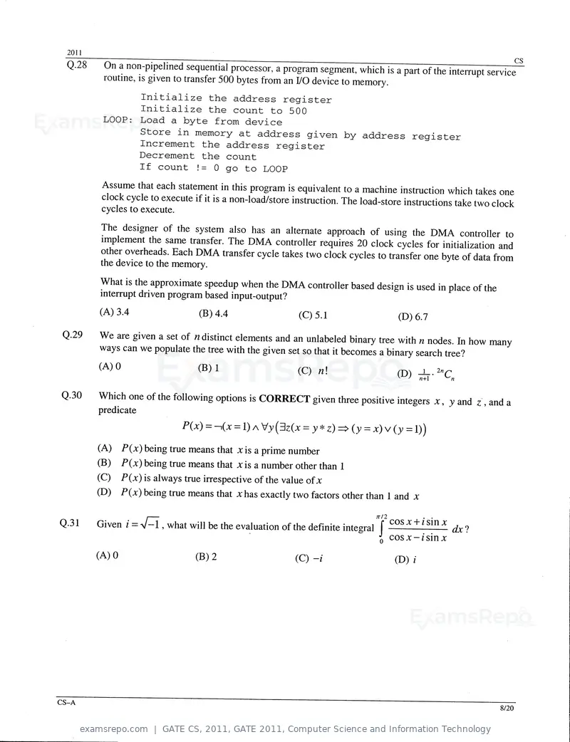 GATE CS 2011 question paper, GATE 2011, Computer Science and Information Technology, page 8 of 17