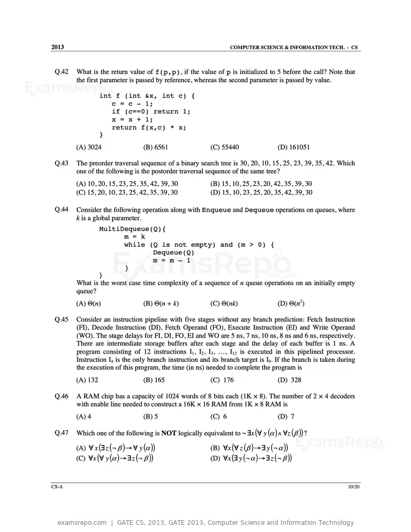 GATE CS 2013 question paper, GATE 2013, Computer Science and Information Technology, page 11 of 60