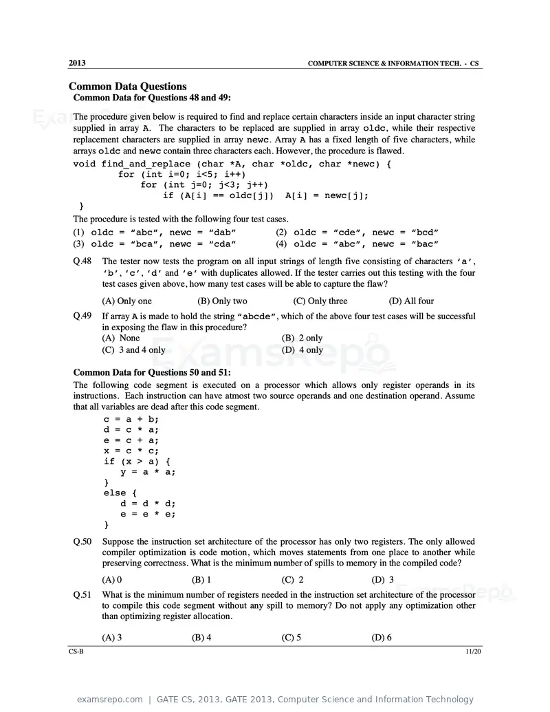 GATE CS 2013 question paper, GATE 2013, Computer Science and Information Technology, page 27 of 60