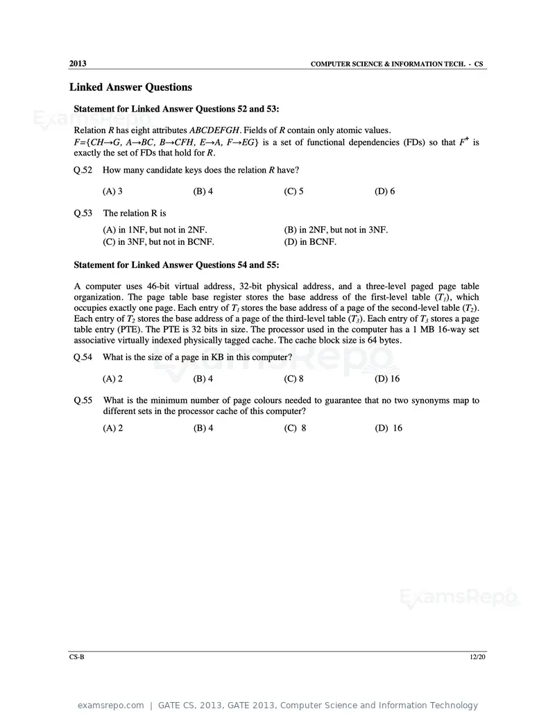 GATE CS 2013 question paper, GATE 2013, Computer Science and Information Technology, page 28 of 60
