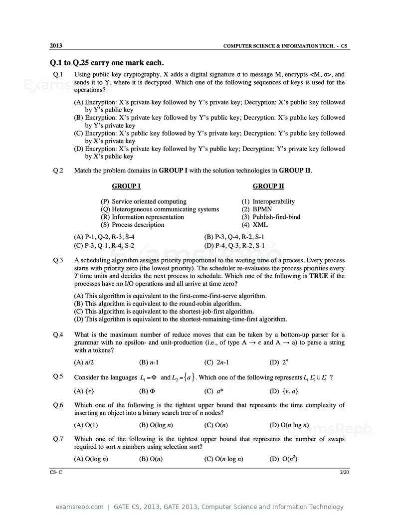 GATE CS 2013 question paper, GATE 2013, Computer Science and Information Technology, page 33 of 60