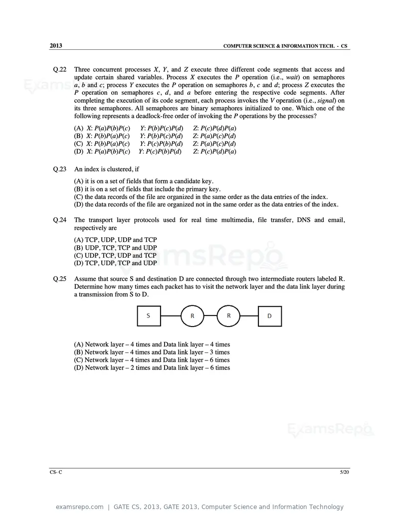 GATE CS 2013 question paper, GATE 2013, Computer Science and Information Technology, page 36 of 60
