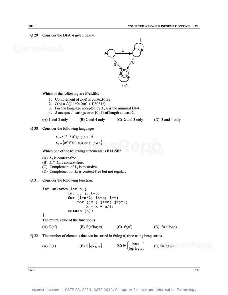 GATE CS 2013 question paper, GATE 2013, Computer Science and Information Technology, page 38 of 60