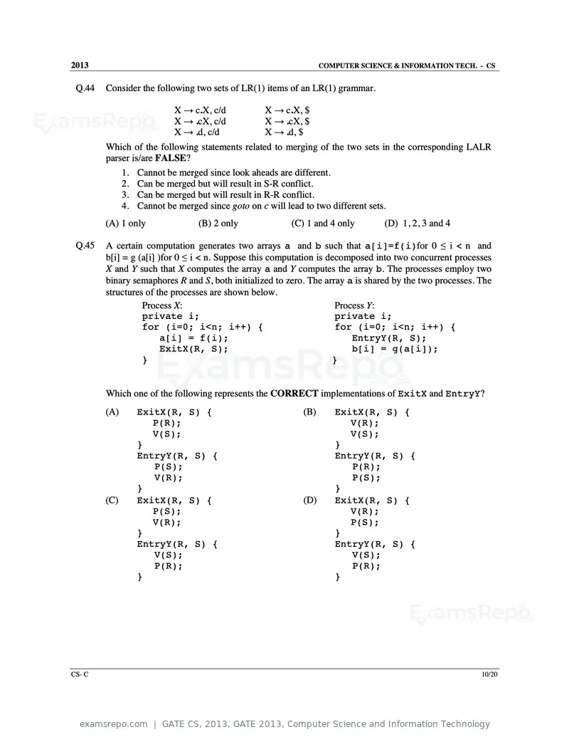 GATE CS 2013 question paper, GATE 2013, Computer Science and Information Technology, page 41 of 60