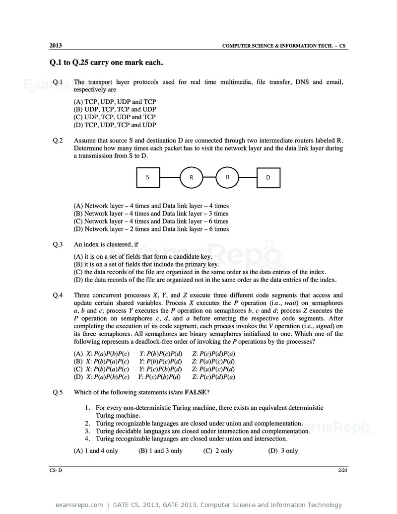 GATE CS 2013 question paper, GATE 2013, Computer Science and Information Technology, page 48 of 60