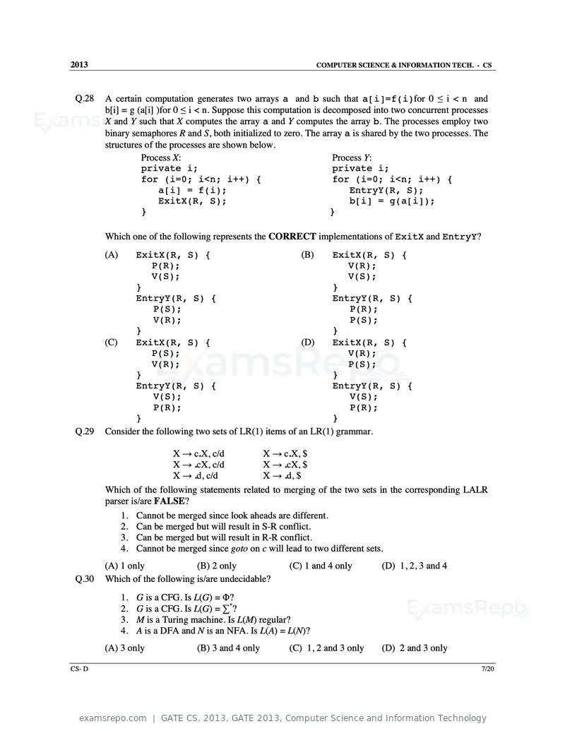 GATE CS 2013 question paper, GATE 2013, Computer Science and Information Technology, page 53 of 60