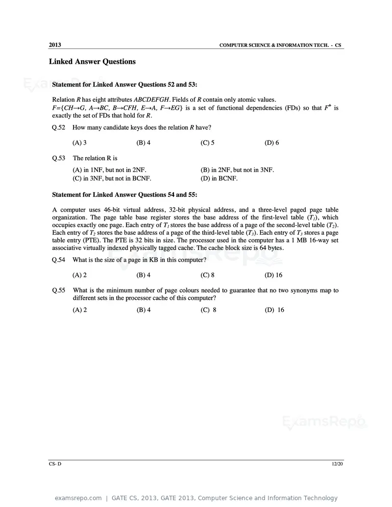 GATE CS 2013 question paper, GATE 2013, Computer Science and Information Technology, page 58 of 60