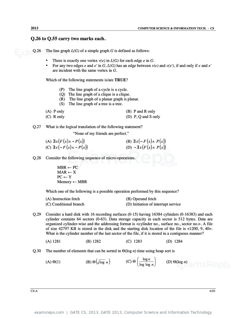 GATE CS 2013 question paper, GATE 2013, Computer Science and Information Technology, page 7 of 60