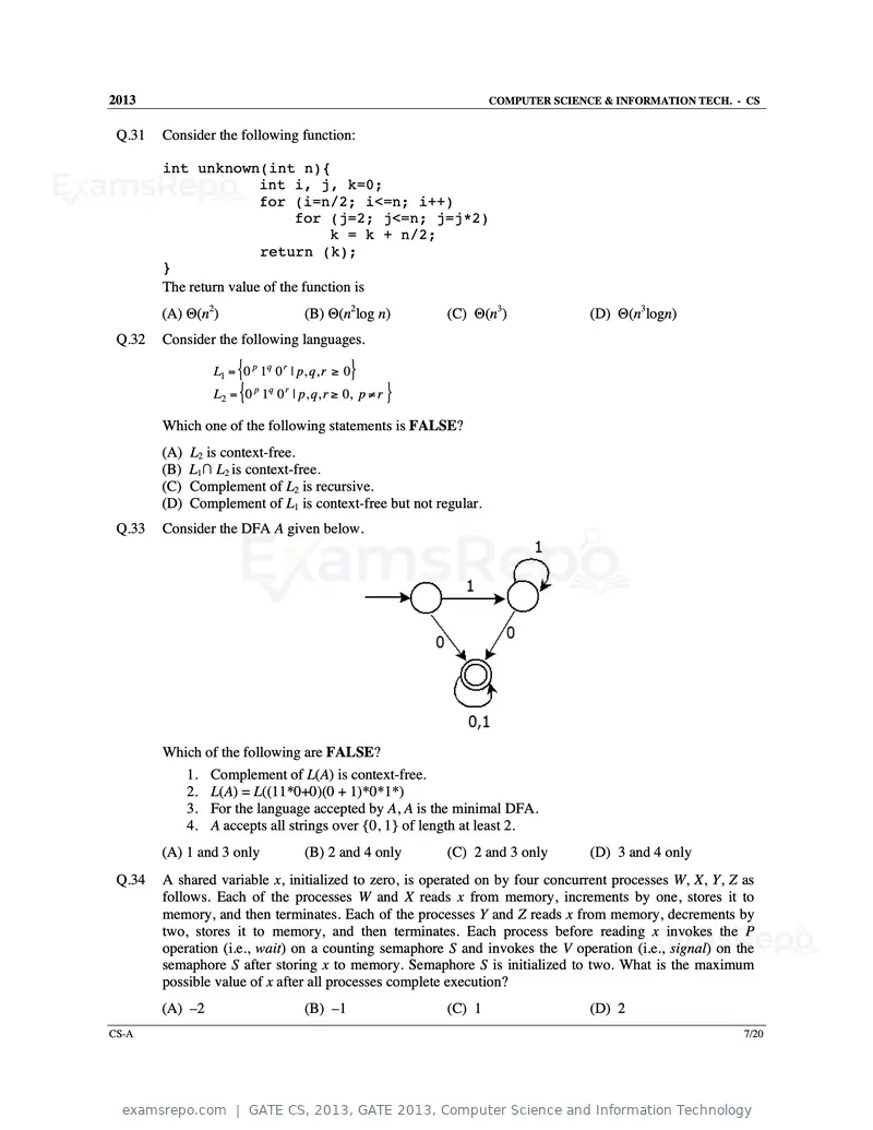 GATE CS 2013 question paper, GATE 2013, Computer Science and Information Technology, page 8 of 60