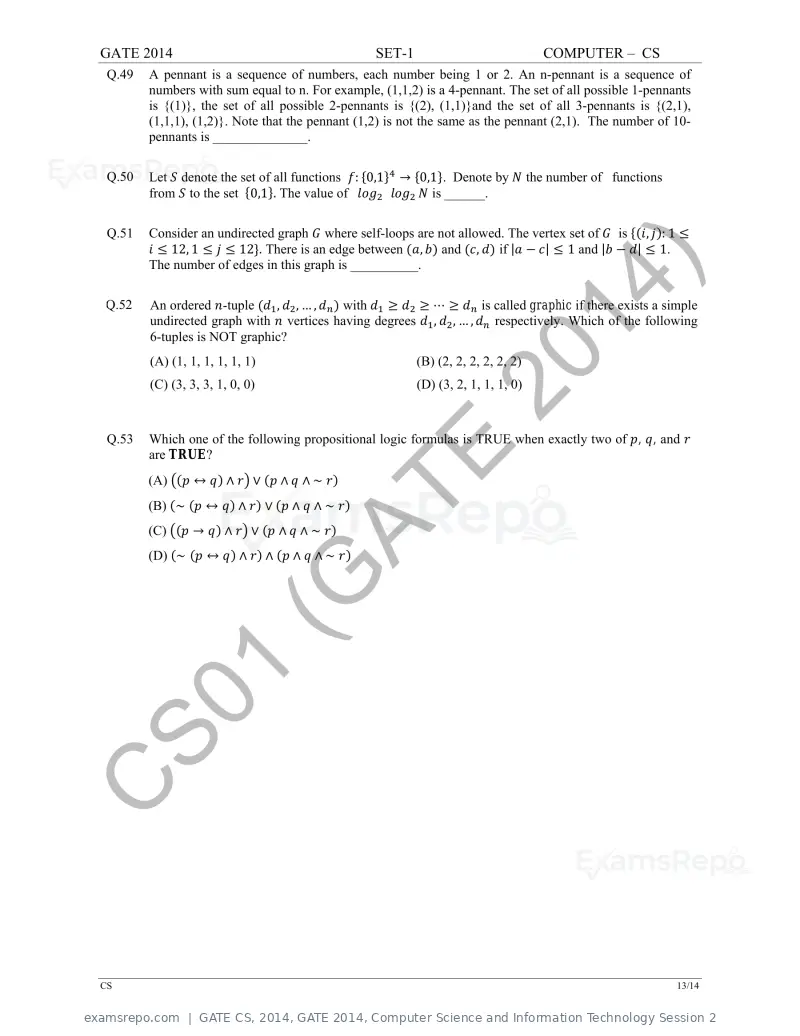 GATE CS 2014 question paper, GATE 2014, Computer Science and Information Technology Session 2, page 20 of 67