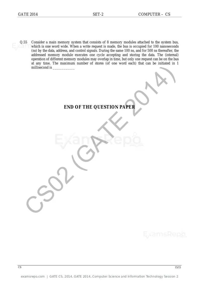 GATE CS 2014 question paper, GATE 2014, Computer Science and Information Technology Session 2, page 44 of 67