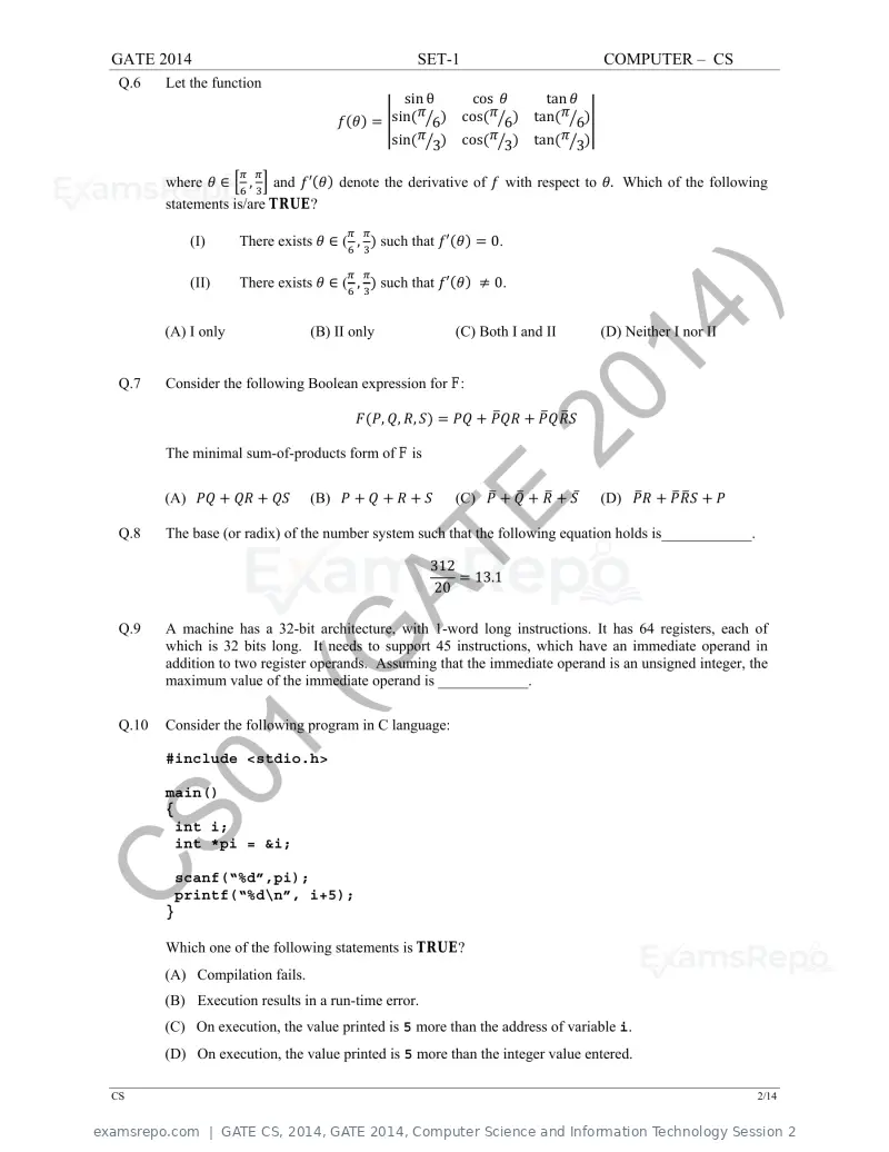 GATE CS 2014 question paper, GATE 2014, Computer Science and Information Technology Session 2, page 9 of 67