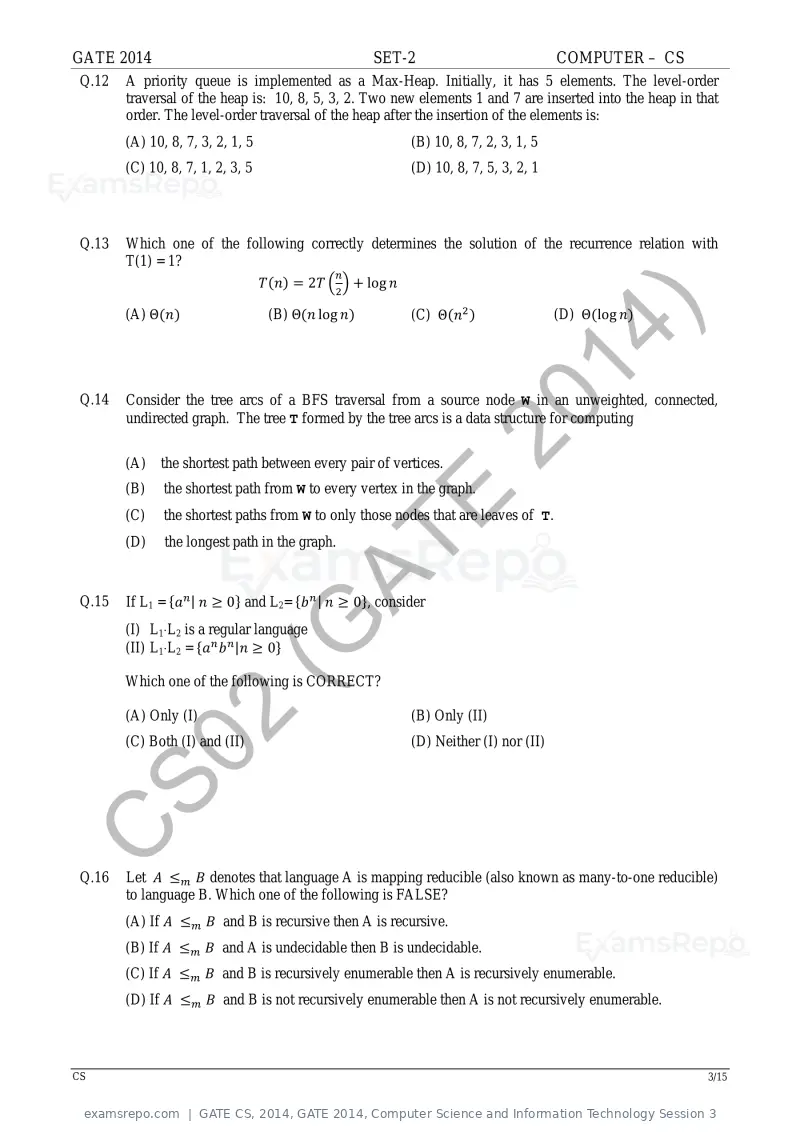 GATE CS 2014 question paper, GATE 2014, Computer Science and Information Technology Session 3, page 32 of 67