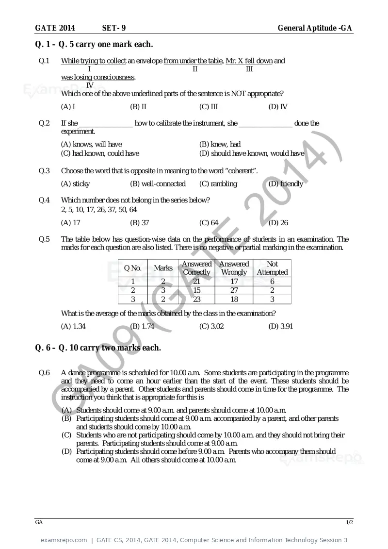 GATE CS 2014 question paper, GATE 2014, Computer Science and Information Technology Session 3, page 51 of 67