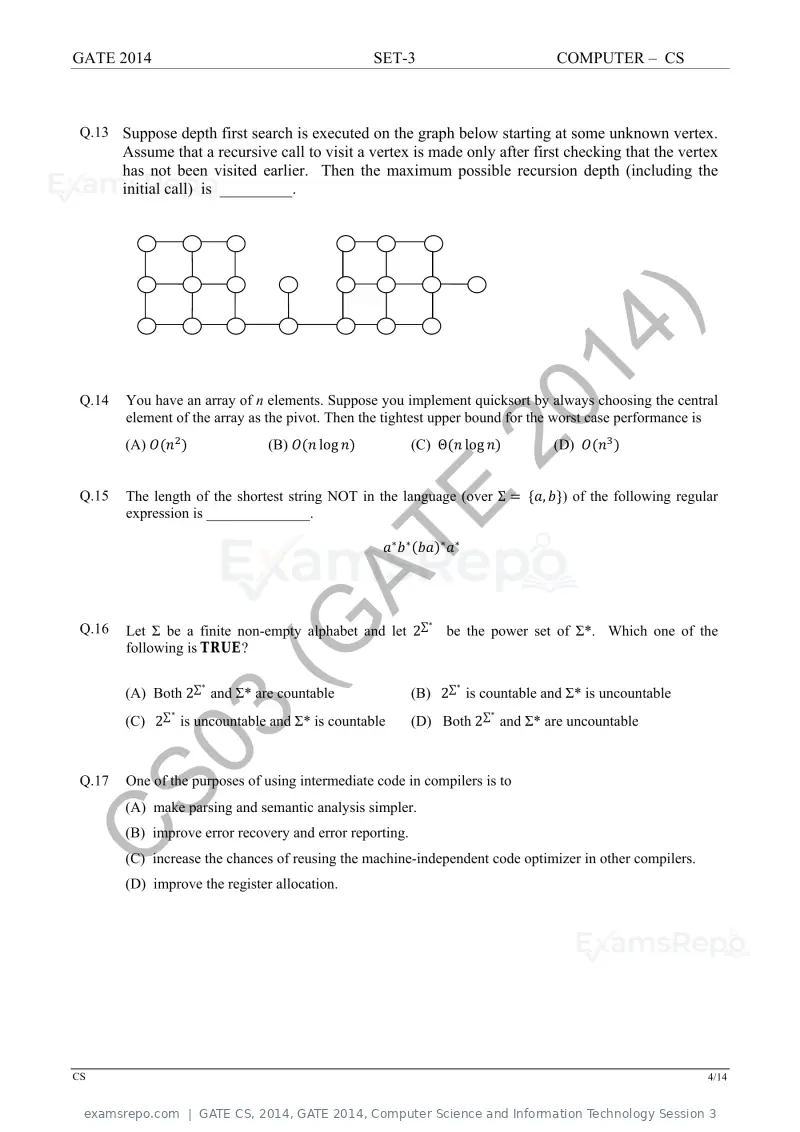 GATE CS 2014 question paper, GATE 2014, Computer Science and Information Technology Session 3, page 56 of 67
