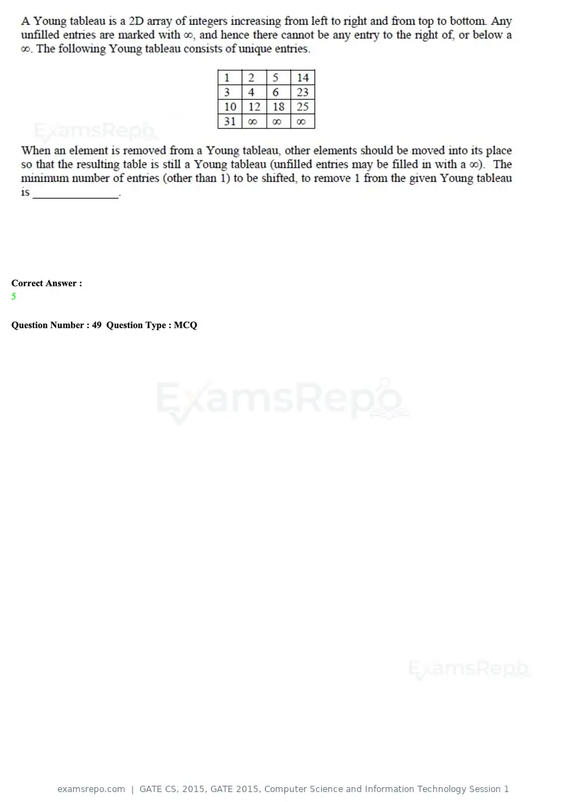 GATE CS 2015 question paper, GATE 2015, Computer Science and Information Technology Session 1, page 43 of 79