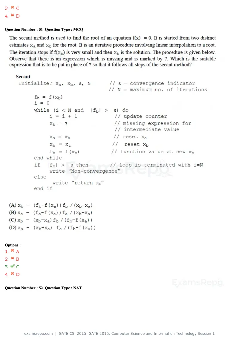 GATE CS 2015 question paper, GATE 2015, Computer Science and Information Technology Session 1, page 45 of 79