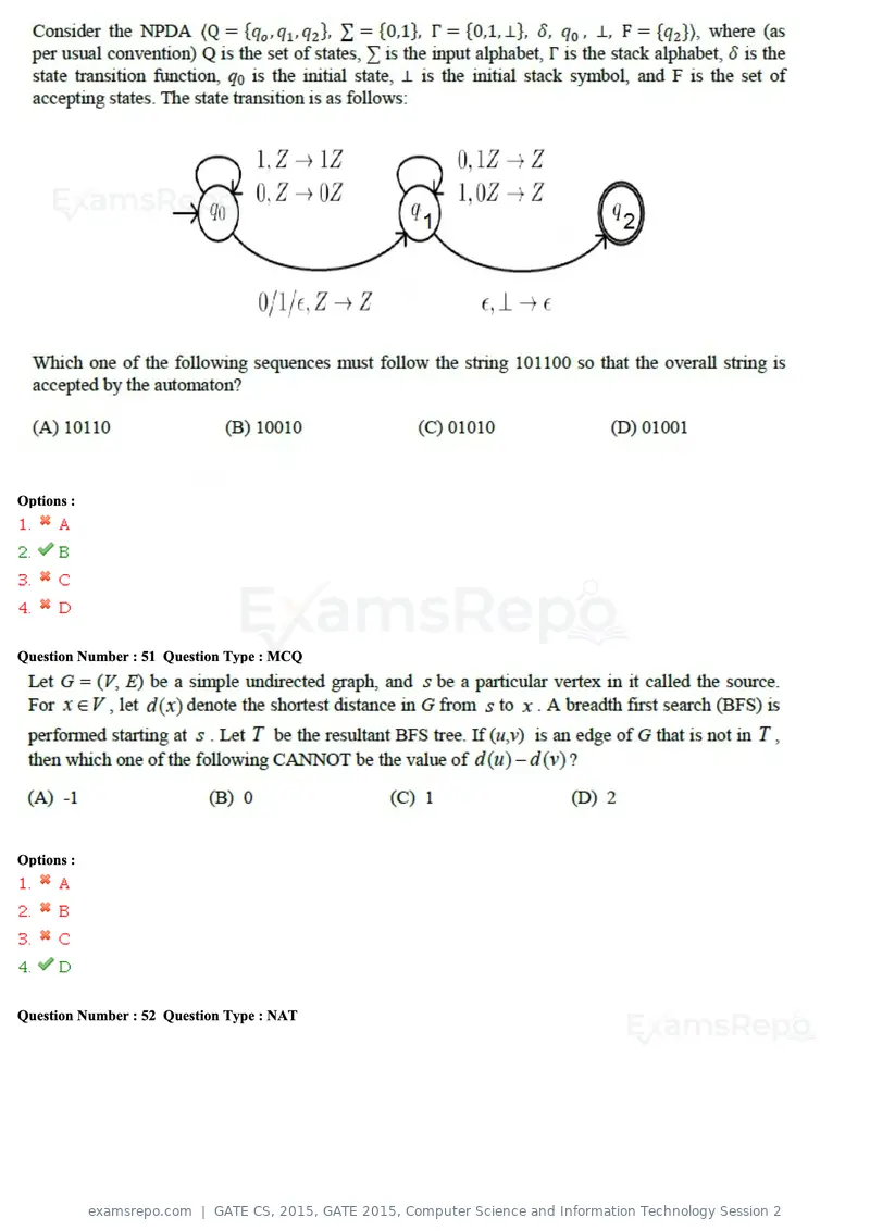 GATE CS 2015 question paper, GATE 2015, Computer Science and Information Technology Session 2, page 19 of 79