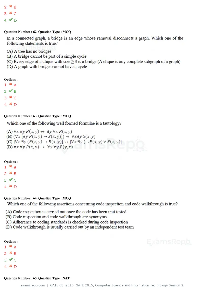 GATE CS 2015 question paper, GATE 2015, Computer Science and Information Technology Session 2, page 50 of 79