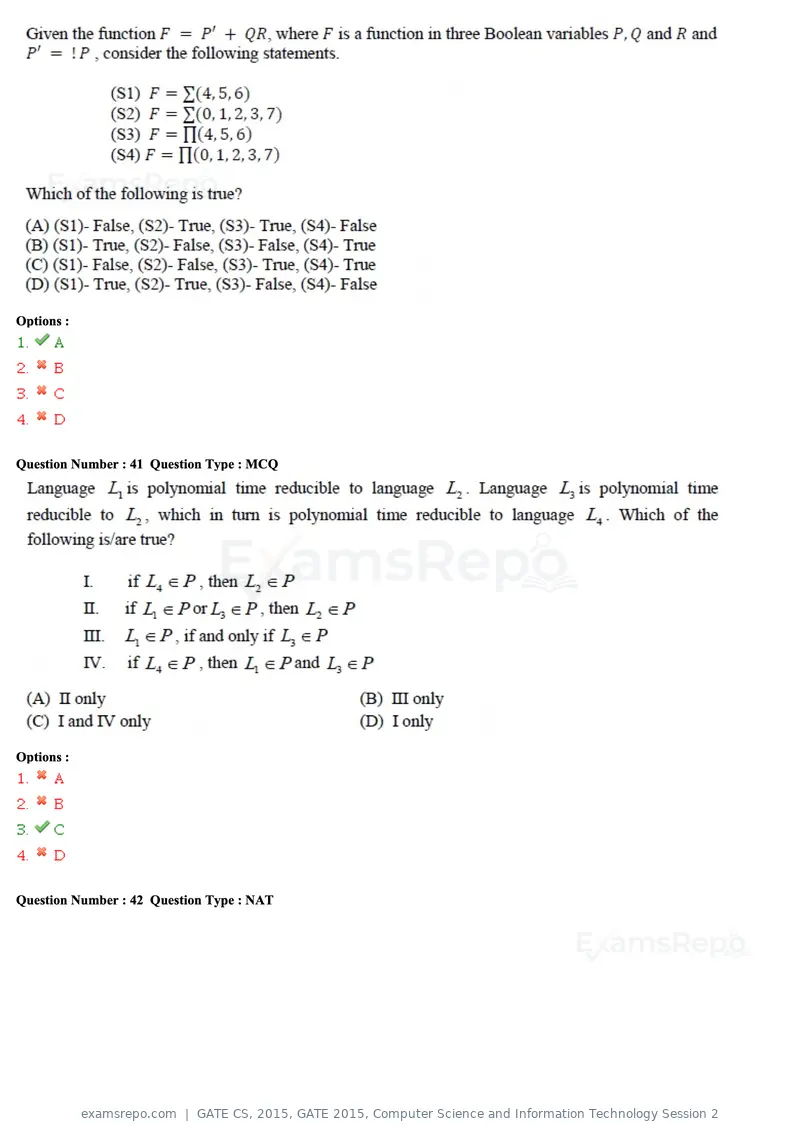 GATE CS 2015 question paper, GATE 2015, Computer Science and Information Technology Session 2, page 67 of 79