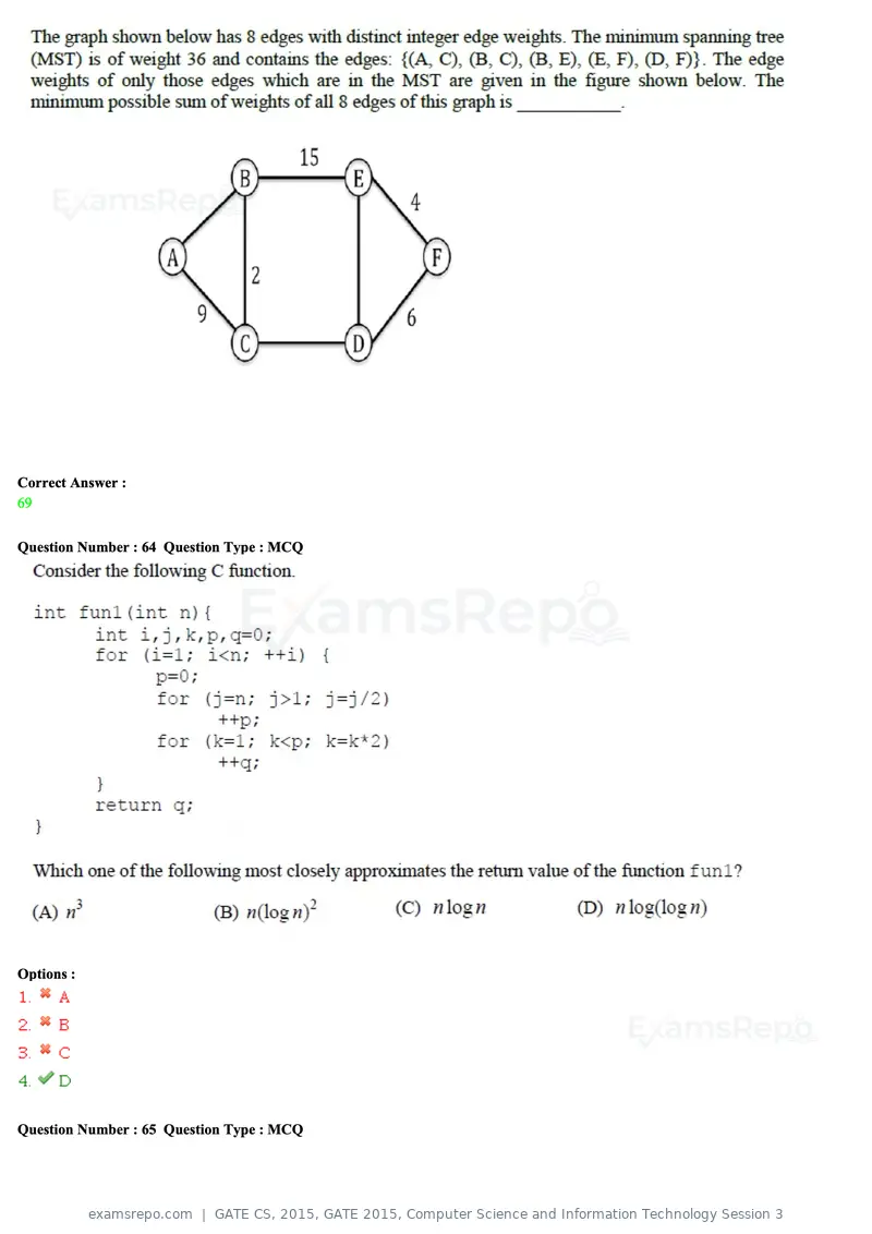 GATE CS 2015 question paper, GATE 2015, Computer Science and Information Technology Session 3, page 24 of 79