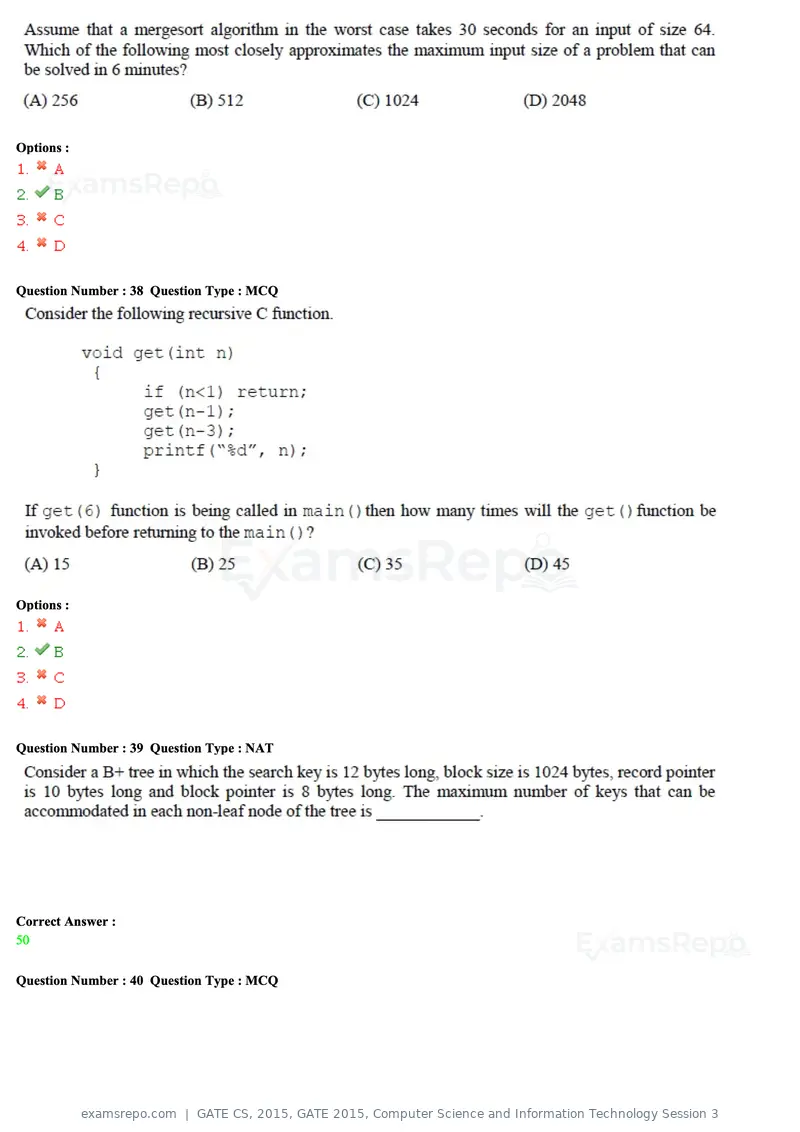 GATE CS 2015 question paper, GATE 2015, Computer Science and Information Technology Session 3, page 66 of 79