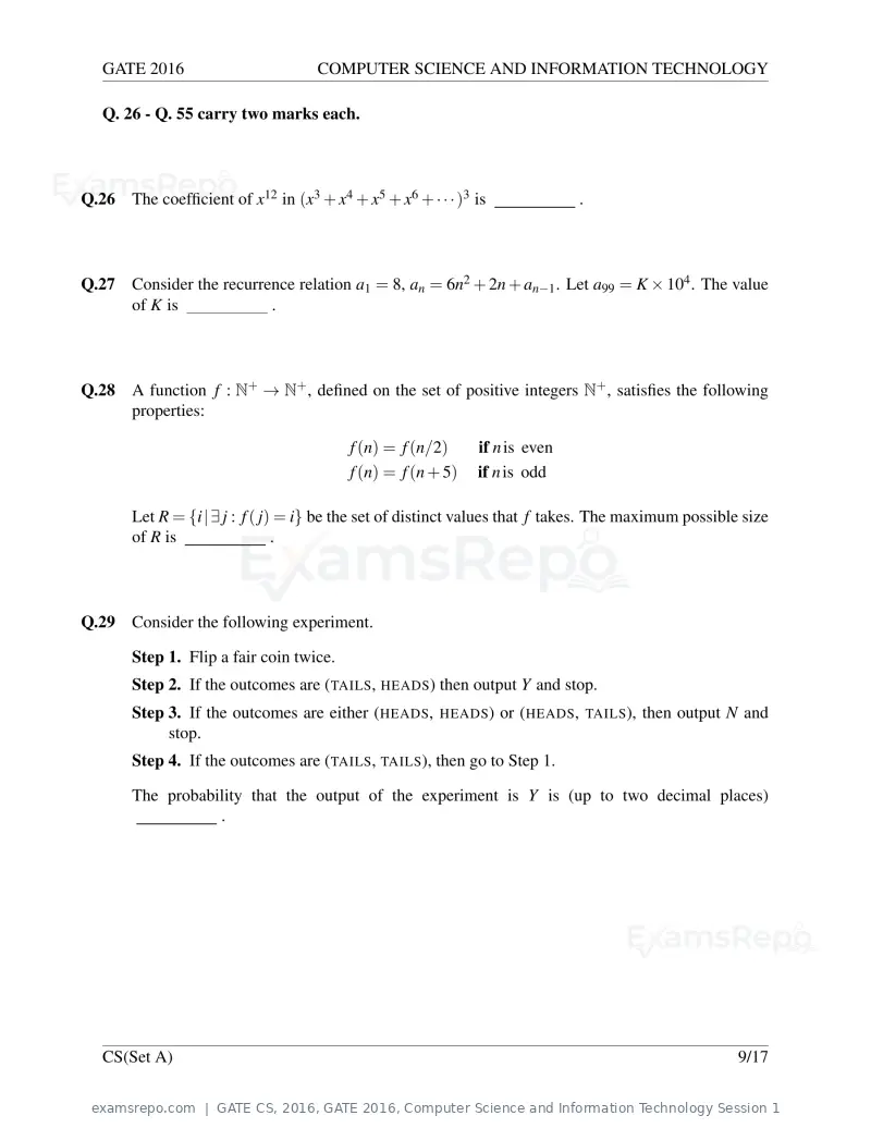 GATE CS 2016 question paper, GATE 2016, Computer Science and Information Technology Session 1, page 12 of 45