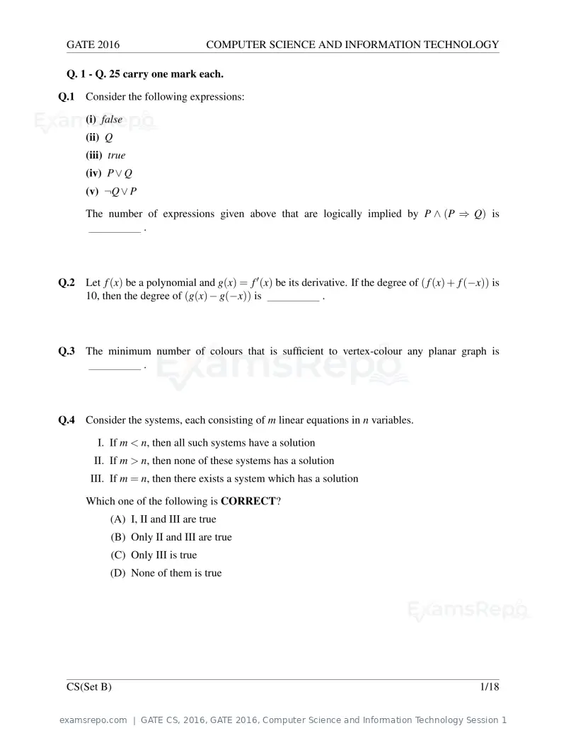 GATE CS 2016 question paper, GATE 2016, Computer Science and Information Technology Session 1, page 26 of 45