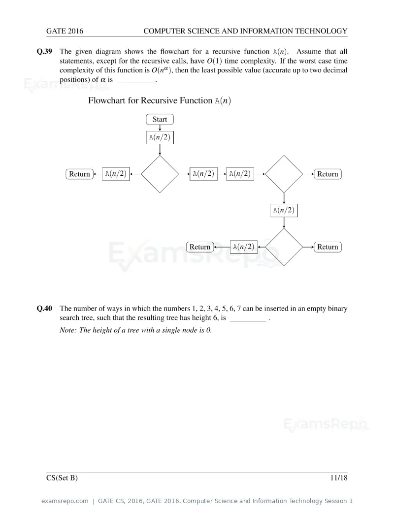 GATE CS 2016 question paper, GATE 2016, Computer Science and Information Technology Session 1, page 36 of 45