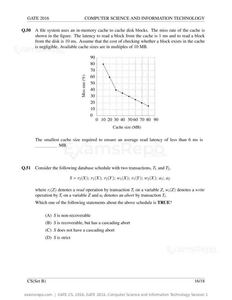 GATE CS 2016 question paper, GATE 2016, Computer Science and Information Technology Session 1, page 41 of 45