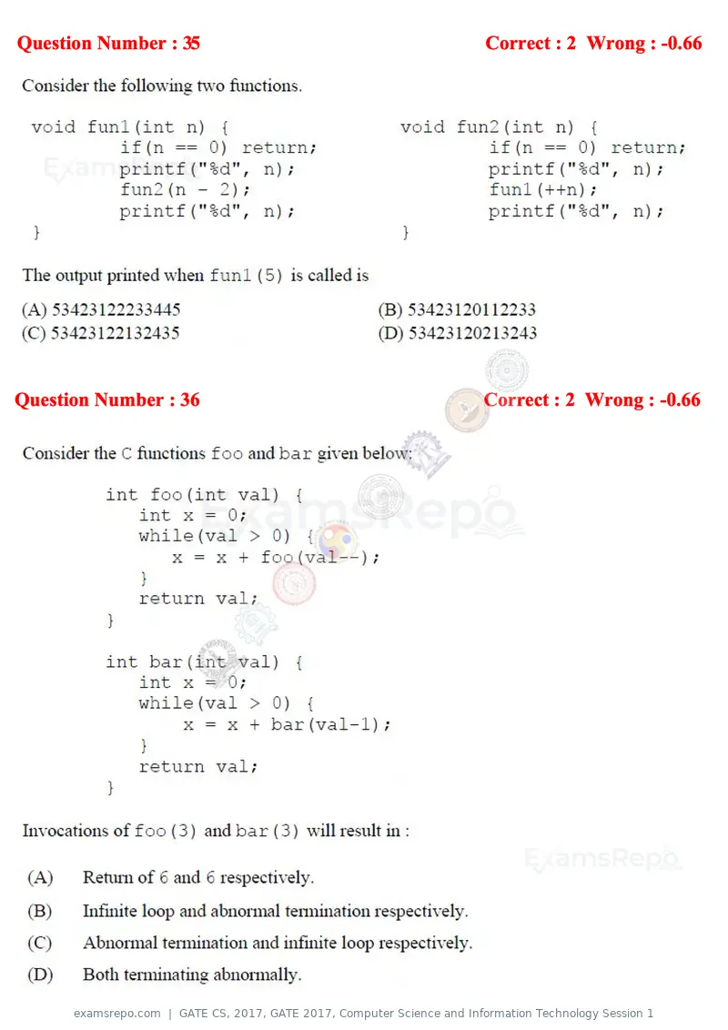 GATE CS 2017 question paper, GATE 2017, Computer Science and Information Technology Session 1, page 16 of 29