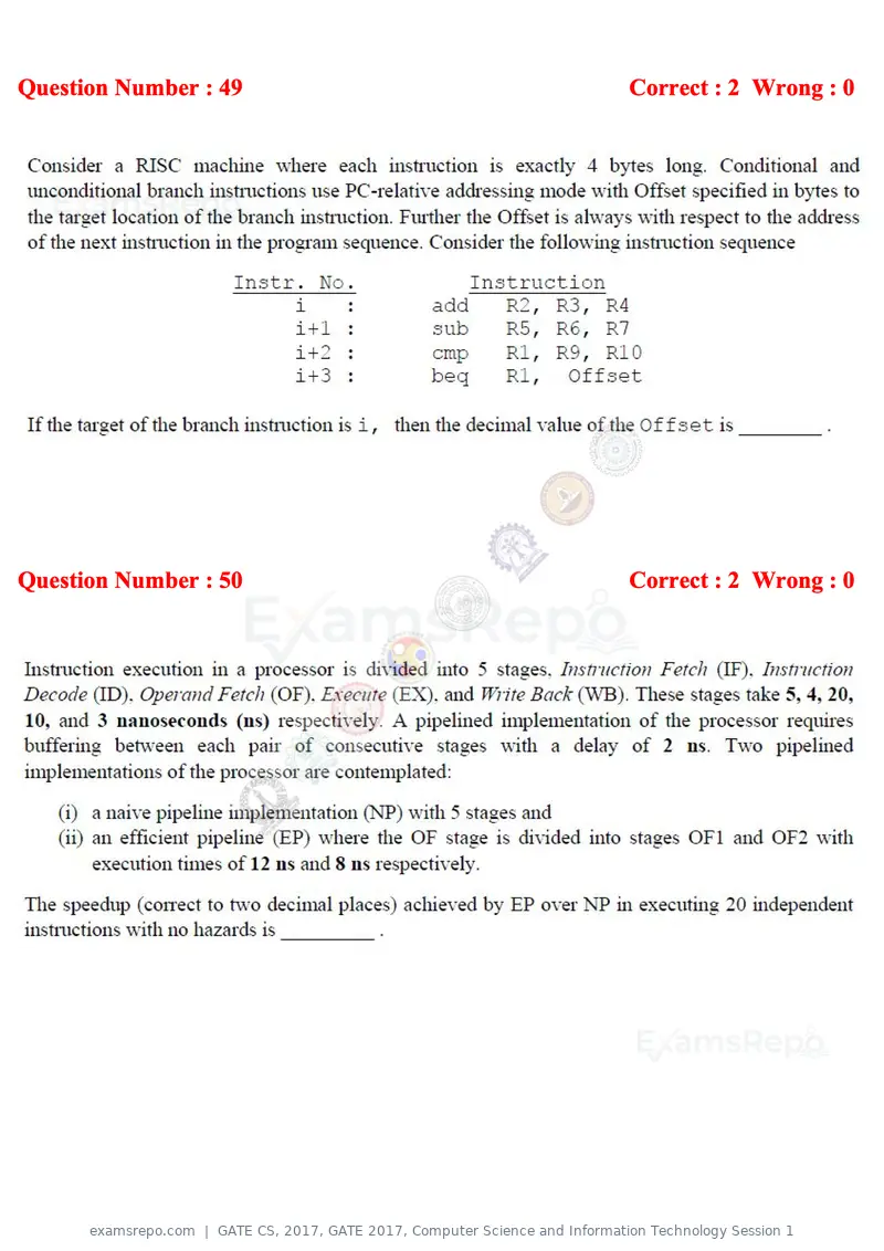 GATE CS 2017 question paper, GATE 2017, Computer Science and Information Technology Session 1, page 22 of 29