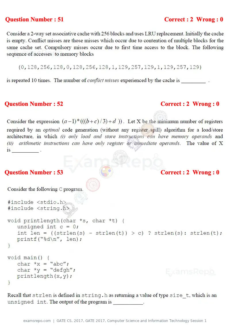 GATE CS 2017 question paper, GATE 2017, Computer Science and Information Technology Session 1, page 23 of 29